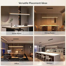 54" Linear Pendant Light Aluminum, 40W Gold Dimmable Kitchen Island Lighting with Remote & App Control, Adjustable CCT (3000K-6000K), Modern Chandelier for Home Office Dining Room Study by CozyNest Decor