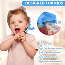 U-Shaped Toothbrush for Kids Ages 2-7， Soft Food-Grade Silicone for Sensitive Gums， 360° Teeth Cleaning Design，Training & Travel-Friendly Toddlers' Toothbrush (Blue) by TinyTreasures Baby Boutique