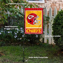 WinCraft Kansas City Chiefs Football Garden Flag and Pole Stand Holder by GreenHaven Gardens
