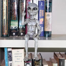 Rude Alien Statue “Flipping The Bird” 10″ H Shelf Sitter Extraterrestrial Figurine Funny Home or Garden Decoration (Alien Gray) by GreenHaven Gardens