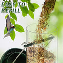 FEED GARDEN 2 Pack Tube Bird Feeders for Outdoors Hanging, Premium Hard Plastic Wild Bird Feeders with 2 Ports, Small Bird Feeder Easy-Refill&Clean, Gifts for Mom Woman, 8.5 Inch Green by CozyNest Decor