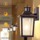 Oil Rubbed Bronze Motion Sensor Outdoor Lights 2 Packs - Waterproof Dusk to Dawn Outdoor Lighting, Brown Exterior Garage Light Fixture, Porch Light Outside Wall Mount for House, Front Door, Anti-Rust by GreenHaven Gardens