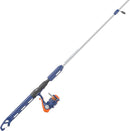 Zebco Wilder Fishing Reel and Rod Combo, 4'3" Durable Fiberglass Rod with Built-In Carabiner, Patented No-Tangle Reel, Pre-Spooled with 6-Pound Zebco Cajun Fishing Line, Blue/Orange by TinyTreasures Baby Boutique