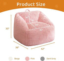 BYBYME Giant Bean Bag Chair for Adults and Kids, Large Comfy Cozy Beanbag, Floor Sofa for Teens, Living Room, Gaming, Reading, Pink by CozyNest Decor