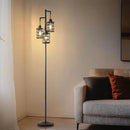 Oneach 70" Industrial Floor Lamp, Stepless Dimmable Standing Lamp with 3 Bulbs, Farmhouse Corner Standing Tree Lamp for Living Room, Tall Lamps for Bedroom, Office, Study Room, Dining Room, Black by CozyNest Decor