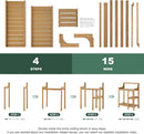 LMP Potting Bench, HDPS Potting Bench Table, 50’’x17.5x37.5' (LxWxH) All Weather Potting Table Work Station for Outside Gardening, Like Teak Wood by GreenHaven Gardens