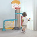 Costzon 3-in-1 Toddler Basketball Hoop & Soccer Goal Stand, Basketball Stand with Adjustable Height, Indoor & Outdoor Activity Center Basketball & Soccer for Kids by TinyTreasures Baby Boutique