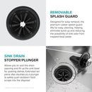 KRAUS® WasteGuard™ High-Speed 1/2 HP Continuous Feed Ultra-Quiet Motor Garbage Disposal with Power Cord and Flange Included and Universal Mount by CozyNest Decor