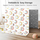 79 x 71 Baby Play Mats for Floor, Foldable Foam Play Mat for Babies 0-12 months,Thick & Waterproof Playmate for Baby, Non Toxic Baby Tummy Time Activity Playmat, Reversible Playpen Mat for Infant Toddlers by TinyTreasures Baby Boutique