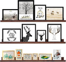 AZSKY Floating Shelves Wall Mount Deep Walnut for Wall Storage 36 Inch Rustic Picture Photo Ledge Shelf with Lip Nursery Book Shelves for Kids Room Bedroom Bathroom Living Room Kitchen Decor Set of 3 by CozyNest Decor