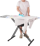 Extra Large Ironing Board with Hang Rail and Iron Rest 63" L x 20" W (Large with Iron Rest (Floral Cover)) by CozyNest Decor