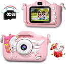 Kids Camera Toys for 3 4 5 6 7 8 9 10 11 12 Years Old Boys/Girls, Kids Digital Camera for Toddler with Video, Birthday Festival for Kids, Selfie Camera for Child, 32GB TF Card by TinyTreasures Baby Boutique