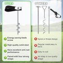 Eurmax USA Ground Anchors Screw in Trampoline Anchors High Wind Tent Stakes Heavy Duty Ground Stakes Trampoline Stakes Anchor Kit Set of 4 Bonus 4 Strong Belt (Silver) by TinyTreasures Baby Boutique