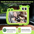 2-in-1 Baby Car Mirror with Lights & Soft Sounds, Cry Detector, Clear Night View, 360° Rotation, Shatterproof, Rear Facing Baby Car Seat Mirror with Remote Control, Perfect Baby Shower Gifts (Green) by TinyTreasures Baby Boutique