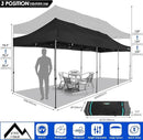 COBIZI 10x30 Pop up Canopy Tent 10x30 Canopy with Sidewalls, Heavy Duty Party Tent Tents for Parties, Foldable UPF 50+ Waterproof Commercial Easy up Canopy with Roller Bag, Black(Windproof Upgraded) by GreenHaven Gardens