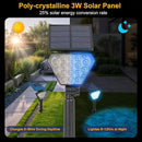 T-SUN Solar Spot Lights Outdoor 6Pack Blue Solar Christmas Spotlights Landscape Lights IP65 Waterproof Auto On/Off for Garden/Yard/Pathway/Patio by GreenHaven Gardens