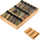 3-Tier Bamboo Drawer Spice Rack Wooden Kitchen Cabinet Spice Organizer Spice Jar Holder, Medicine/Health Care/Vitamin Bottles Storage Rack (Pre-Measure Drawer Dimensions), 1 Pack Drawer Rack by CozyNest Decor