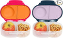 b.box Snack Box (2-pack) Reusable Snack Containers with Lids – Bento Box for Kids & Toddlers, Leakproof Lunch Box, BPA-Free and Dishwasher Safe Snack Container (S'shake + Indigo Rose, 1 3/4 Cup) by TinyTreasures Baby Boutique