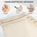 4-Piece Large Durable Organic Cotton Mesh Laundry Bags with Sturdy Zippers and Breathable Mesh are Delicate Laundry Bags for Underwear, Clothes, Pants and Socks by TinyTreasures Baby Boutique