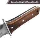 gonicc Professional Hori Hori Garden Knife with Leather Sheath, Protective Handguard, High polished 440 Stainless Steel Blade, Sharpening Stone Included, for Weeding, Digging, Pruning, and Cultivating by GreenHaven Gardens