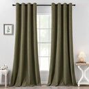 MIULEE Linen Texture Curtains for Bedroom Solid 100% Blackout Thermal Insulated Light Olive Green Curtains Grommet Room Darkening Drapes for Living Room Nursery 52x108 Inch (2 Panels) by TinyTreasures Baby Boutique