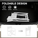 Aoodor Patio 34" Director's Chairs Set of 4, Outdoor Portable Bar Height Seating with Folding Aluminum Frame, 225 lbs Capacity, Perfect for Camping, Fishing, Picnic by GreenHaven Gardens