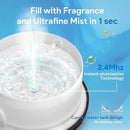 ASAKUKI 500ml Premium, Essential Oil Diffuser with Remote Control, 5 in 1 Ultrasonic Aromatherapy Fragrant Oil Humidifier Vaporizer, Timer and Auto-Off Switch Brown by CozyNest Decor