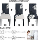JQinHome Chair Covers for Dining Room Set of 6, High Stretch Removable Washable Parsons Chair Slipcover for Home Party Hotel Wedding Ceremony (Plume Black,6PCS) by CozyNest Decor