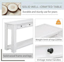 White Console Table,Solid Wood Sofa Table with 4 Drawers Hallway Table for Storage Entry Foyer Behind Couch Table,Fully Assembled (63" White) by CozyNest Decor