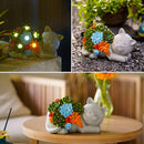 Garden Outdoor Decor Statues: Figurine with Solar Light Decorations Ornaments Patio Art Balcony - Birthday Gifts for mom Grandma Women by GreenHaven Gardens