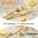 KINGSTONE Silverware Set, 20-Piece Flatware Set Cutlery Set Premium 18/10 Stainless Steel, Tableware Include Forks Knives Spoons for Home Kitchen Restaurant Wedding, Dishwasher Safe, Gold by CozyNest Decor