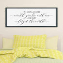 SRSZHIYUE If I Lay Here Would You Lie With Me Sign Bedroom Wall Decor Art 40"×15" Large Wood Framed Wall Hanging (Black) by CozyNest Decor
