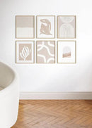 HAUS AND HUES Square Picture Frames 16 x 20 Set of 9 - Photo Gallery Wall Frame Set, Wood 16x20 Frames, 16 x 20 Frames Gallery Wall Set, 16x20 Frame with Mat, Square Frames 16x20 (Beige Oak Frames) by CozyNest Decor