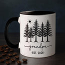 Grandpa EST 2026 Accent Coffee Mug, Personalized Grandpa Mug Gift For Soon To Be Grandfather Pawpaw, Customized Name Grandad White Cup 11 15 Oz, New Grandfather Pregnancy Announcement Ceramic Cup by TinyTreasures Baby Boutique
