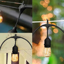 Banord Outdoor String Lights Commercial Grade 96ft Waterproof with 30 S14 Shatterproof Dimmable LED Bulbs, Heavy Duty Hanging Lights for Patio Garden Backyard Decoration, 2W 2x48ft Strands by GreenHaven Gardens