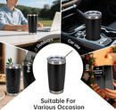 IEOVIEE 32 Pack 20oz Stainless Steel Bulk Tumblers with Lids and Straws Double Wall Insulated Travel Mug Durable Powder Coated Tumbler Bulk Cup for Cold and Hot Drinks(Black) by TinyTreasures Baby Boutique