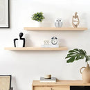 Fun Memories 36 Inch Floating Shelves for Wall, Deep Rustic Solid Pine Wood Wall Shelves for Storage - Farmhouse Wall Mounted with Heavy-Duty Metal Bracket, 36" W x 8" D, Set of 2,Unfinished by CozyNest Decor