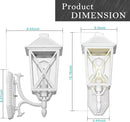 Darkaway Outdoor Wall Light Fixture,2pcs Outside Porch Lights Wall Mounted Seeded Glass Exterior Waterproof Lantern Modern E26 Socket Wall Sconce Lighting for Front Door Yard Patio by GreenHaven Gardens