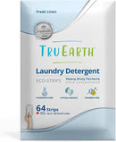 Tru Earth Platinum - Heavy Duty Laundry Detergent Sheets - Up to 128 Loads (64 Count), Fresh Linen Scent - Ultra-Concentrated Formula - Eco-Friendly Laundry Sheets by CozyNest Decor