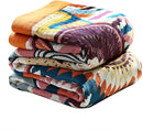 MSGKV Boho Throw Blanket for Bed Couch,100% Cotton Throw Blankets 80''x 90'' Mexican Super Soft Blanket Travel Picnic Blankets Versatile Knit Woven Blanket Boho Decor by CozyNest Decor