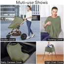 Nursing Cover & Baby Nursing Poncho,Multi Use Breastfeeding Cover for CarSeat Canopy, High Seat Cover, Stroller Cover, Shopping Cart Cover,Nursing Scarf for Boy and Girl by Kefee Kol (Green) by TinyTreasures Baby Boutique