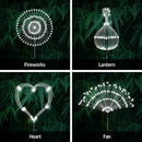 Unihoh Solar Garden Lights Outdoor, 4 Pack 120 LED Waterproof Decorative String Lights 8 Modes with Remote DIY Outdoor Decor for Pathway Walkway Yard (Cool White) by CozyNest Decor
