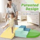 6-Piece Soft PU Leather Toddlers Climbing Toys, Baby Foam Climbing Blocks for Toddlers 3, Foam Play Gym Climbing Structures, Indoor Climb and Crawl Activity Play Set (Light Blue and Green) by TinyTreasures Baby Boutique