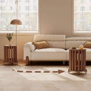 Stackable Stools Set of 4, Wooden Stool 18 Inch Stool Stackable Side Tables Nesting Table Sturdy and Durable, No Installation Required for End Table,Top Stackable Round Stools (Walnut Mobile) by CozyNest Decor