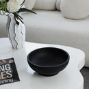 Large Black Decorative Bowl for Home Decor - Modern Concrete Fruit Bowl for Kitchen Counter or Coffee Table by CozyNest Decor