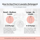 FREY Concentrated Liquid Laundry Detergent | Formulated for Sensitive Skin & HE Washers | Removes Stains Effectively | 50 Loads per Bottle (1-pack Jasmine Meadow) by CozyNest Decor
