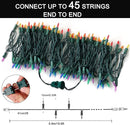 Multicolor Twinkling Christmas String Lights Plug in,2 Pack Each 60 LED,17 of 60 Lights Twinkle,Connect up to 45 Sets,UL Certified 22 Ft Mini Christmas Twinkle Tree Lights,Indoor Outdoor Use by TinyTreasures Baby Boutique