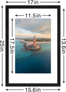 Vittanly 16x24 Picture Frames Set of 9, Shatter Resistant Plexiglass, Display 12x18 Pictures with Mat or 16x24 without Mat, Photo Frames for Wall or Tabletop, PVC Frame, Black by CozyNest Decor