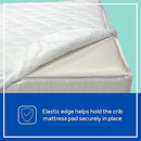 Sealy Baby Stain Protection Waterproof Crib Mattress Protector Cover, Fitted Toddler Bed Pad, Protective Sheet for Boys and Girls Bedding, Noiseless & Machine Washable/Dryer Friendly 52x28 - White by TinyTreasures Baby Boutique