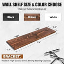 Floating Wall Shelves 3-Pack - 24-Inch Rustic Brown Wooden Shelves for Storage and Décor, Easy Installation for Living Room, Bedroom, and Kitchen by CozyNest Decor